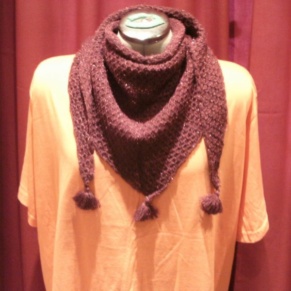 Triangle Scarf with Tassels at each end 4