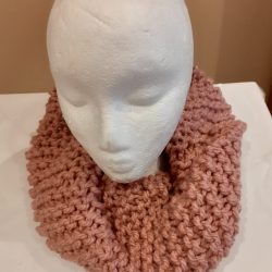 Hand Knitted Super Chunky Cowl in Pink